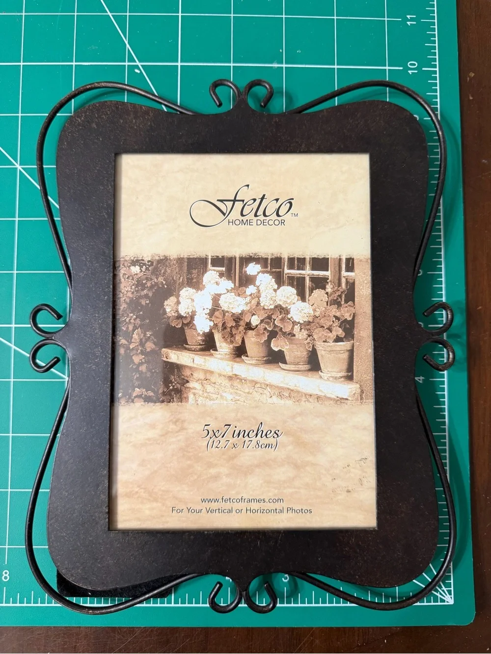 NWOT Vintage Fetco Rust Color Decorative Photo Frame - 5x7 Western Rustic Design